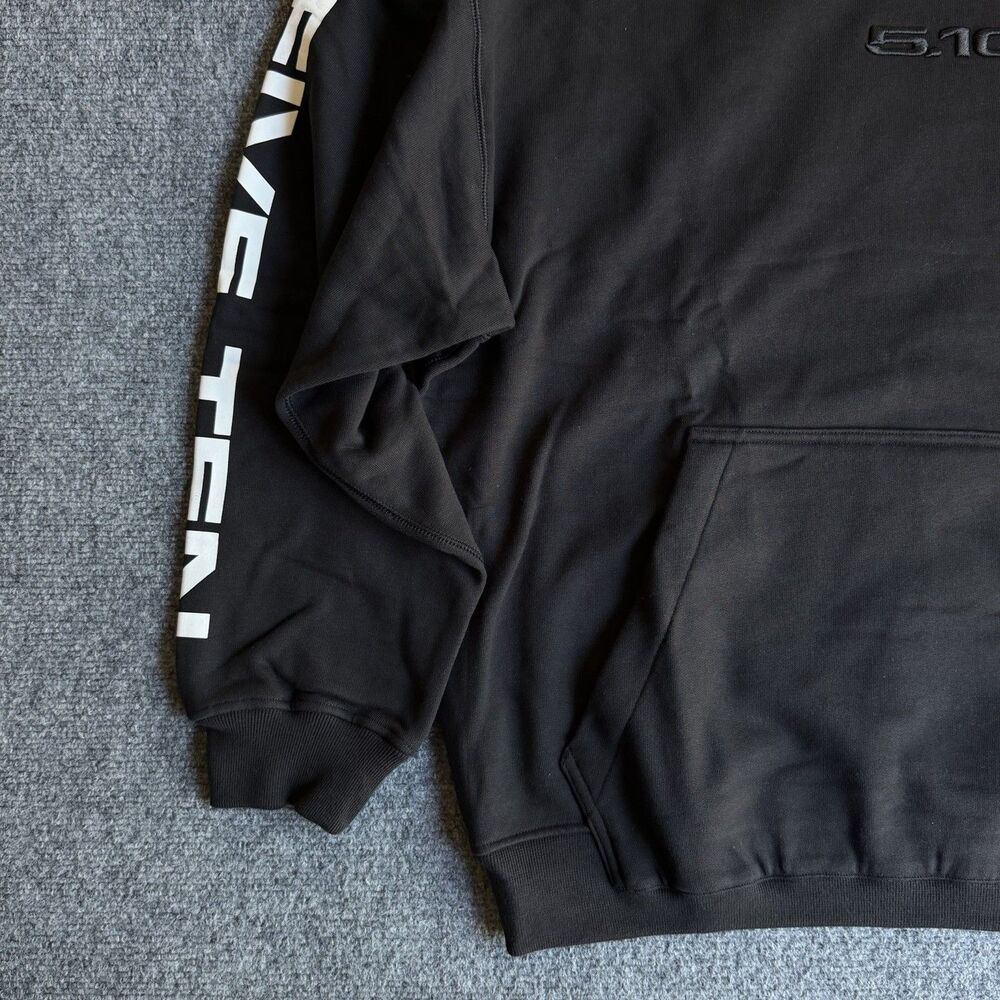 Adidas Five Ten 5.10 Logo Hoodie Black Unisex Large KB0059 Heavyweight Bike MTB - Picture 11 of 15